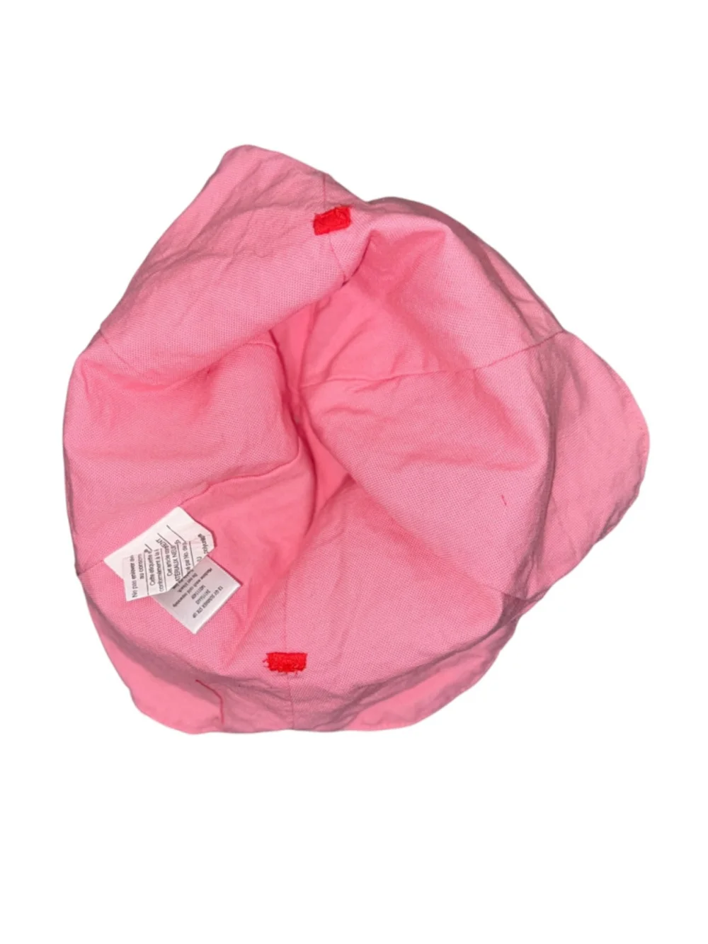 Gymboree Girls Strawberry Sun Hat 4T-5T Red Eyelet Scalloped Brim